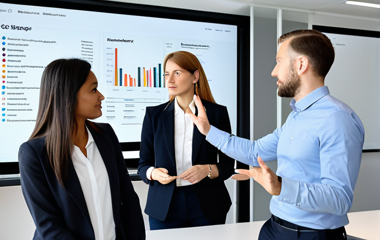 **

"A team of diverse professionals collaborating in a modern, open-plan office space in Paris, France, fully clothed in appropriate business attire, discussing a SWOT analysis displayed on a large screen. The atmosphere is positive and collaborative.  Perfect anatomy, natural pose, well-formed hands, proper finger count, professional photography, high quality, safe for work, appropriate content, modest, professional."

**