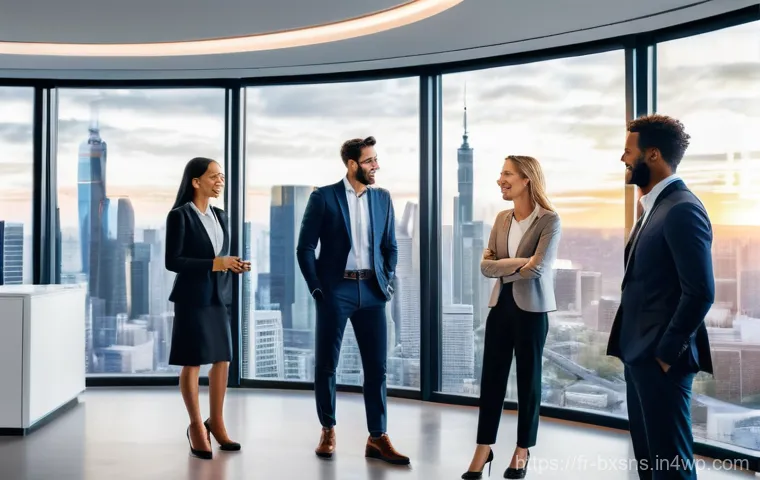 출구 전략의 효과적인 커뮤니케이션 방법 - **Prompt:** A compassionate female manager, dressed in a smart blazer and blouse, is seated across f...